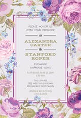 Romantic Cabbage Roses - Wedding Invitation